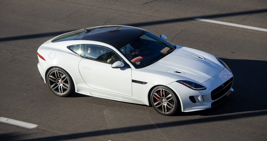 White Jaguar Car