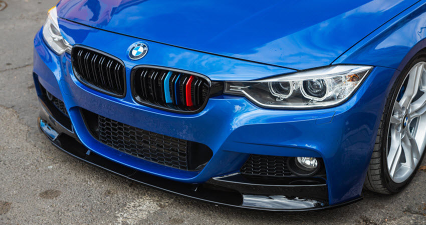 Blue BMW 5-series Car