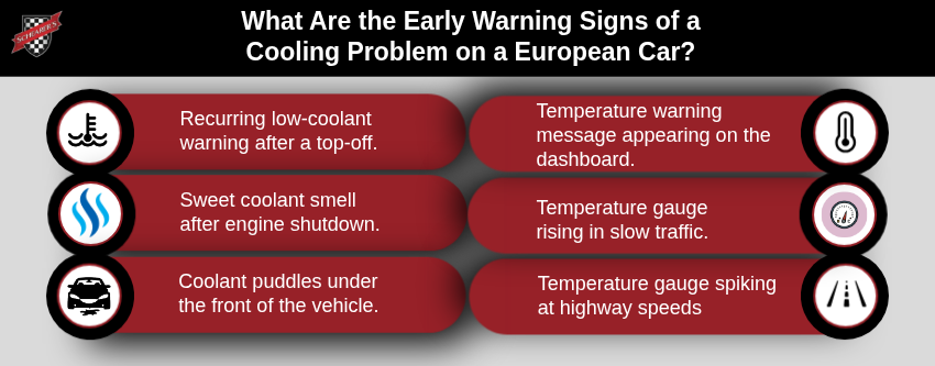 What Are the Early Warning Signs of a Cooling Problem on a European Car